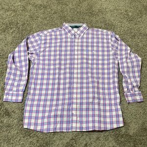 Wrangler George Strait Men XXL Plaid Button Down Shirt Long Sleeve Cowboy Rodeo